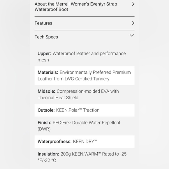 Merrell Eventyr Strap Waterproof Boot Size 10 - Picture 7 of 10